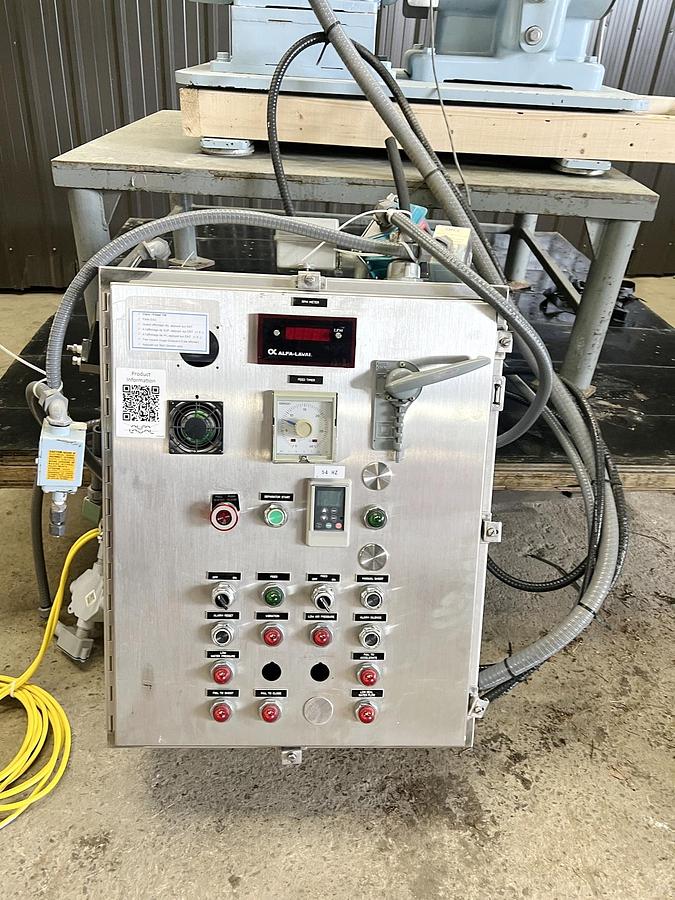 Used Used Alfa Laval Desludger Disc Centrifuge, Model BTPX 205SGD-34-CDP-60