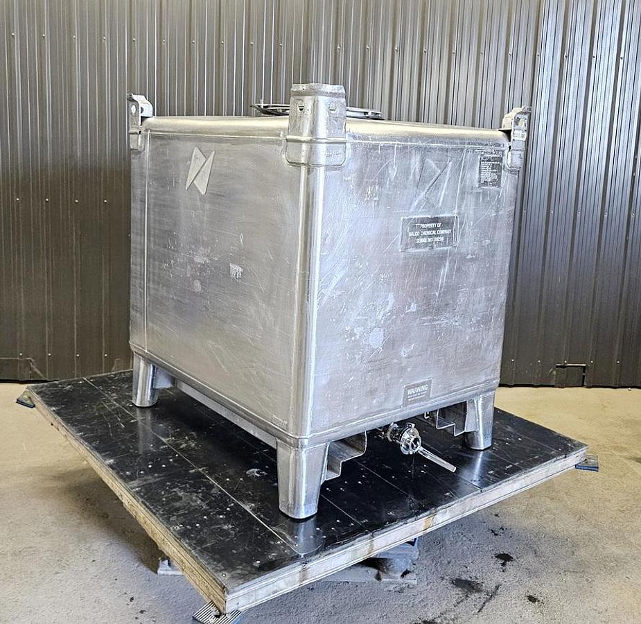 Used Used 350 Gallon IBC Tank (Tote), 304 Stainless Steel