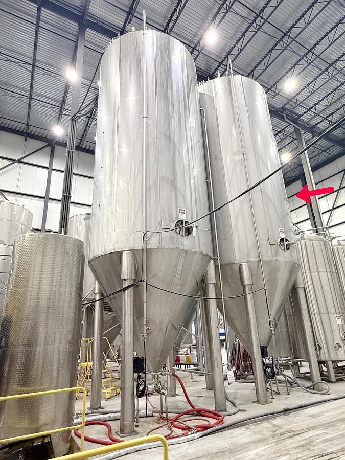 Used Used 18,492 Gallon Jacketed Tank (Reactor), 304 Stainless Steel