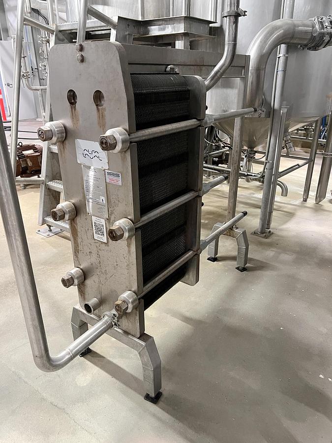 Used Used Alfa Laval Plate Heat Exchanger, Model Front6-FRD, 172.4 Sq.ft