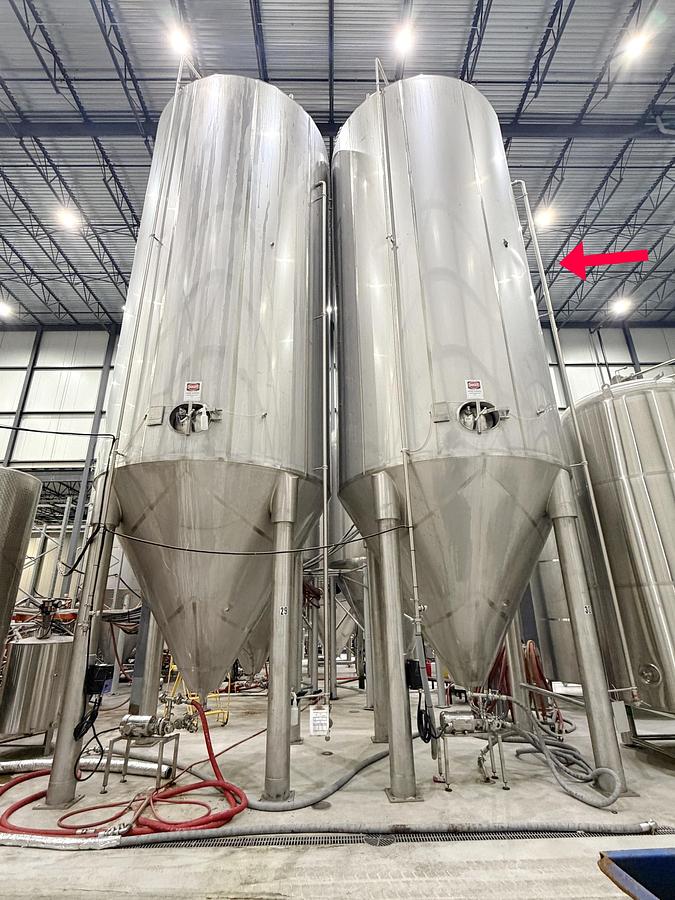 Used Used 18,492 Gallon Jacketed Tank (Reactor), 304 Stainless Steel