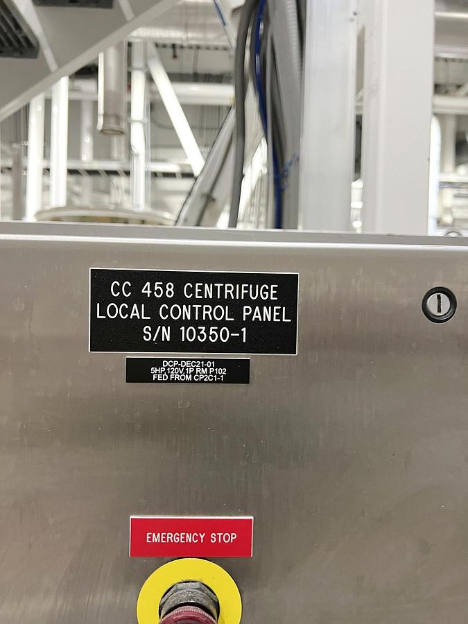 Used Used GEA Westfalia Decanter Centrifuge, Model CC 458-21-32