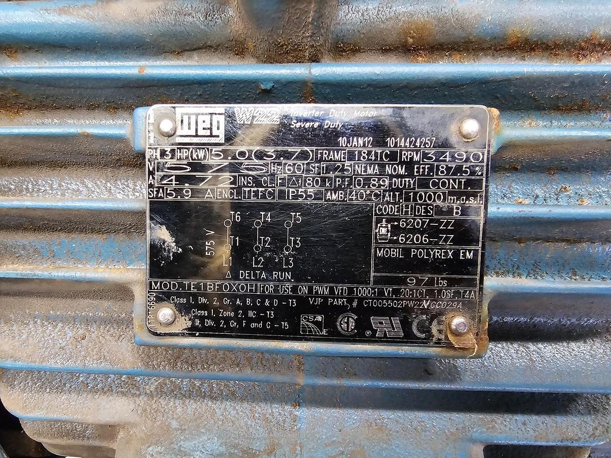 Used Used Goulds Centrifugal Inline Pump, 2'' x 2'', 5 HP