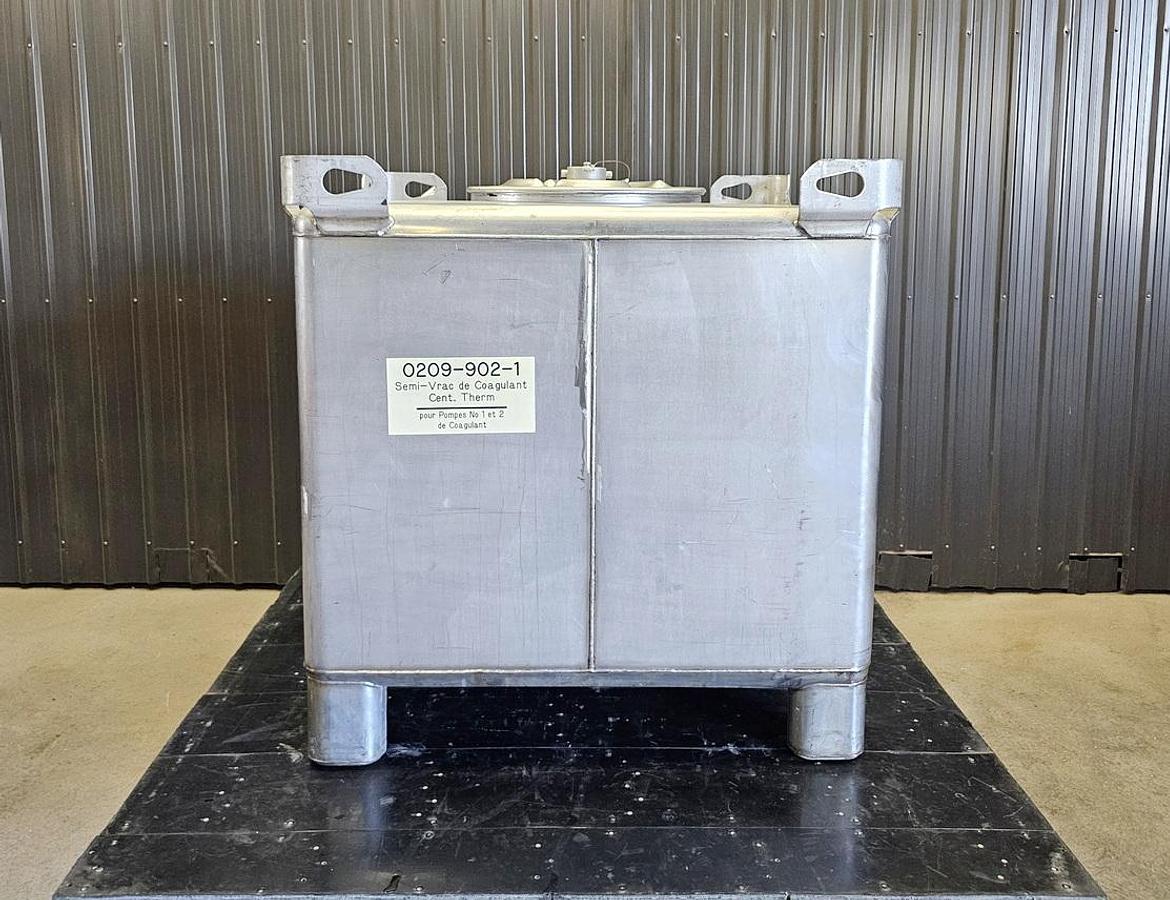 Used Used 350 Gallon IBC Tank (Tote), 304 Stainless Steel
