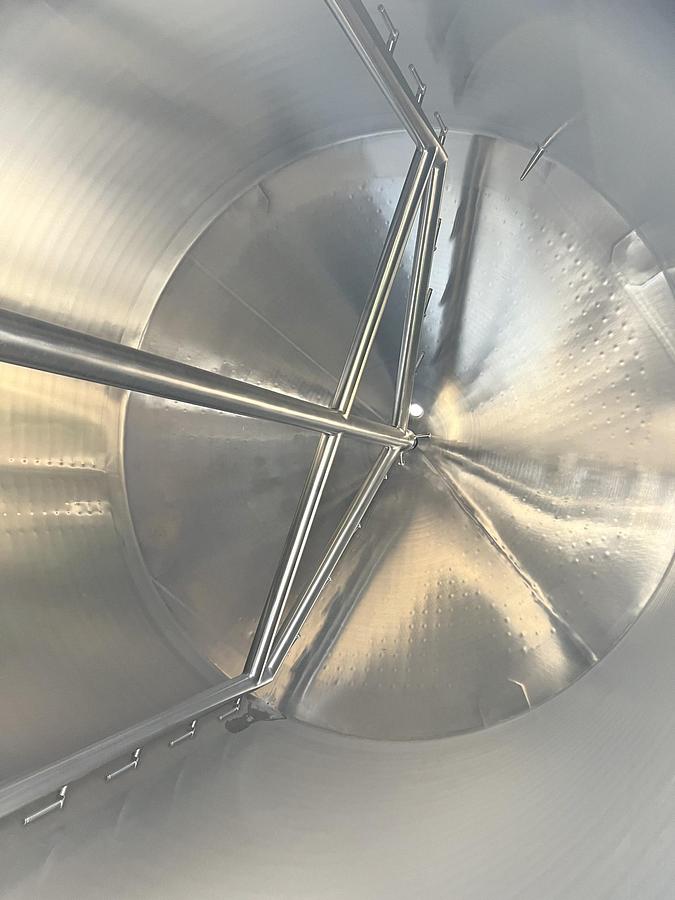 Used Unused 2500 Gallon Jacketed Tank, 316L Stainless Steel, With Scrape Agitation