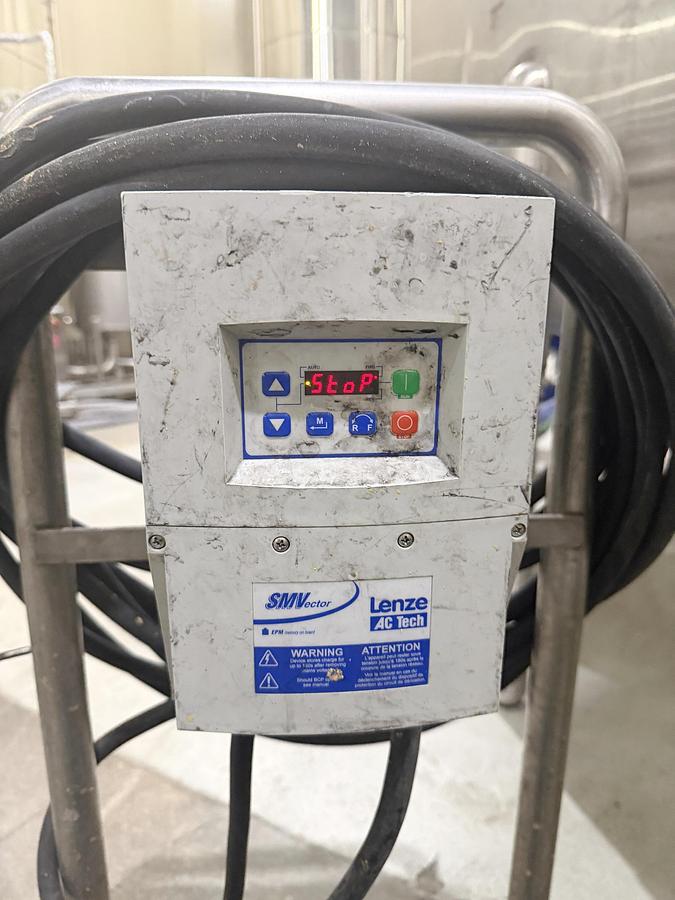 Used Used Inoxpa Centrifugal Pump, 2" X 1.5", 5 HP, with VFD