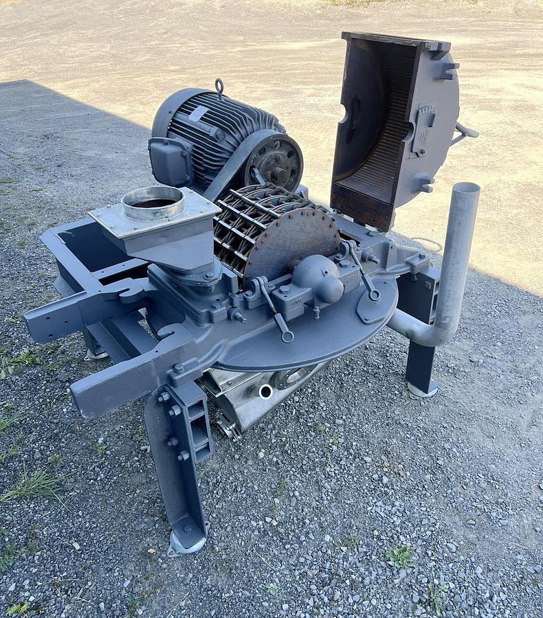 Used Used Mikro Pulverizer Hammermill, Swinging Hammers, 60 HP , With Screw Conveyor