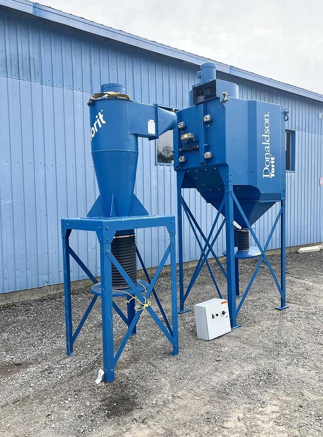 Used Used Donaldson Torit Dust Collector, Model DFO2.4, with Cyclone