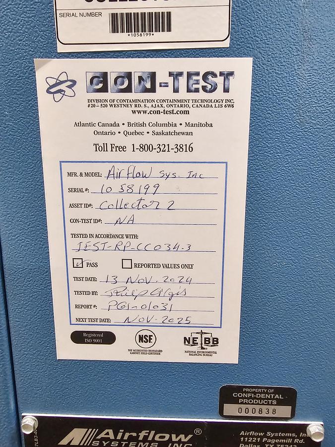 Used AirFlow Dust Collector Vetio