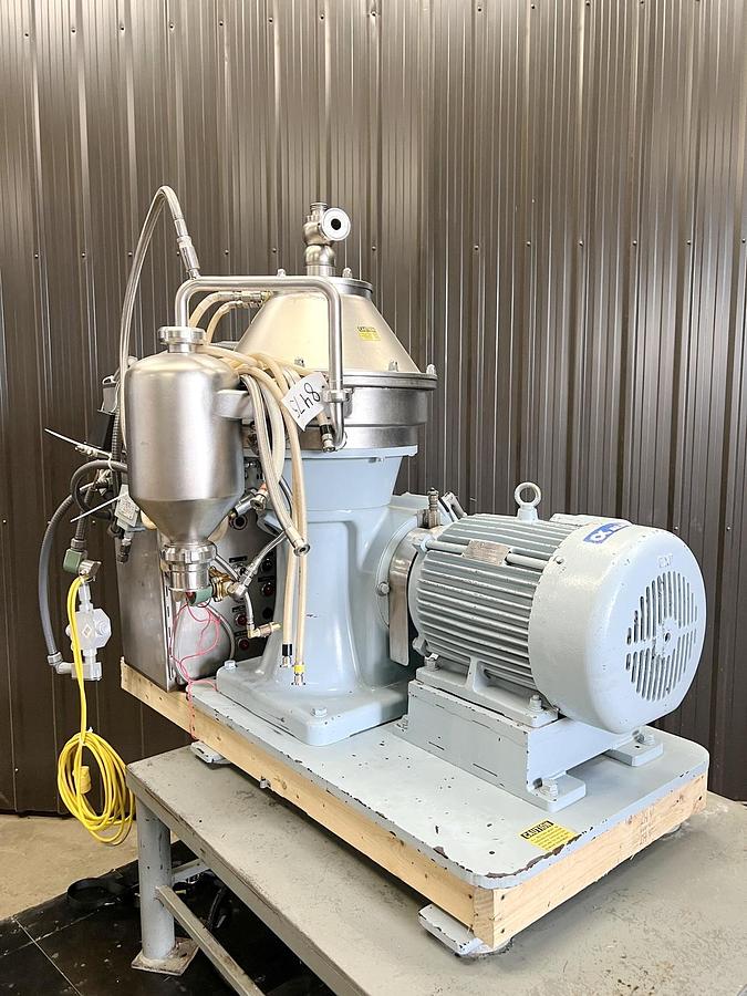 Used Used Alfa Laval Desludger Disc Centrifuge, Model BTPX 205SGD-34-CDP-60