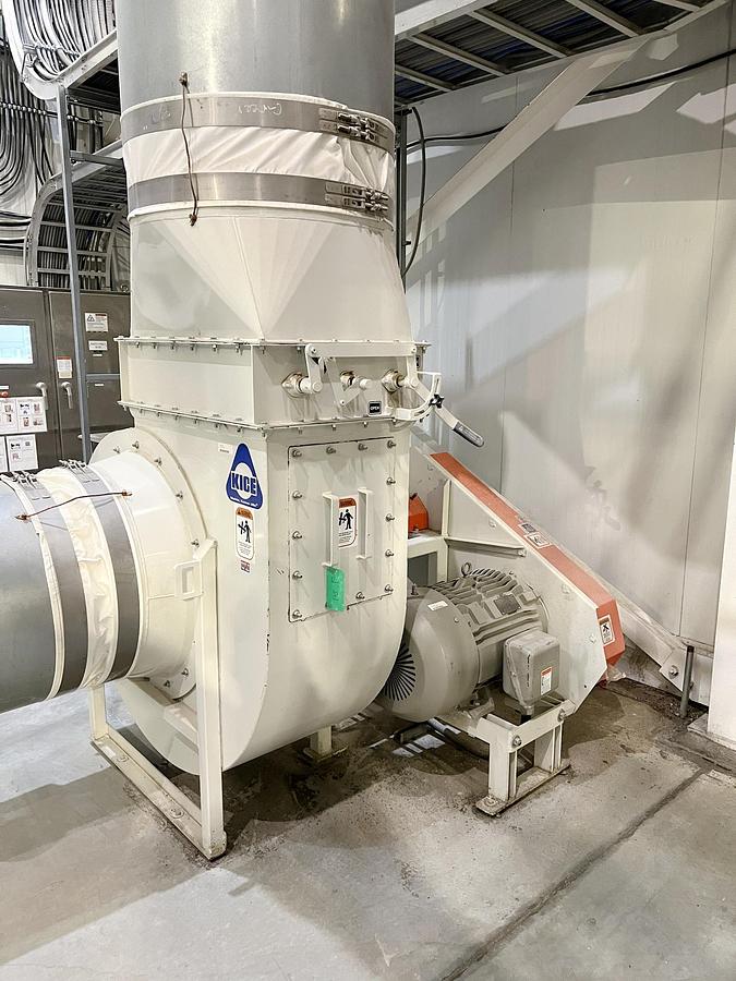 Used Used Kice XP Venturi Jet Filter, With Rotary Airlock & Fan