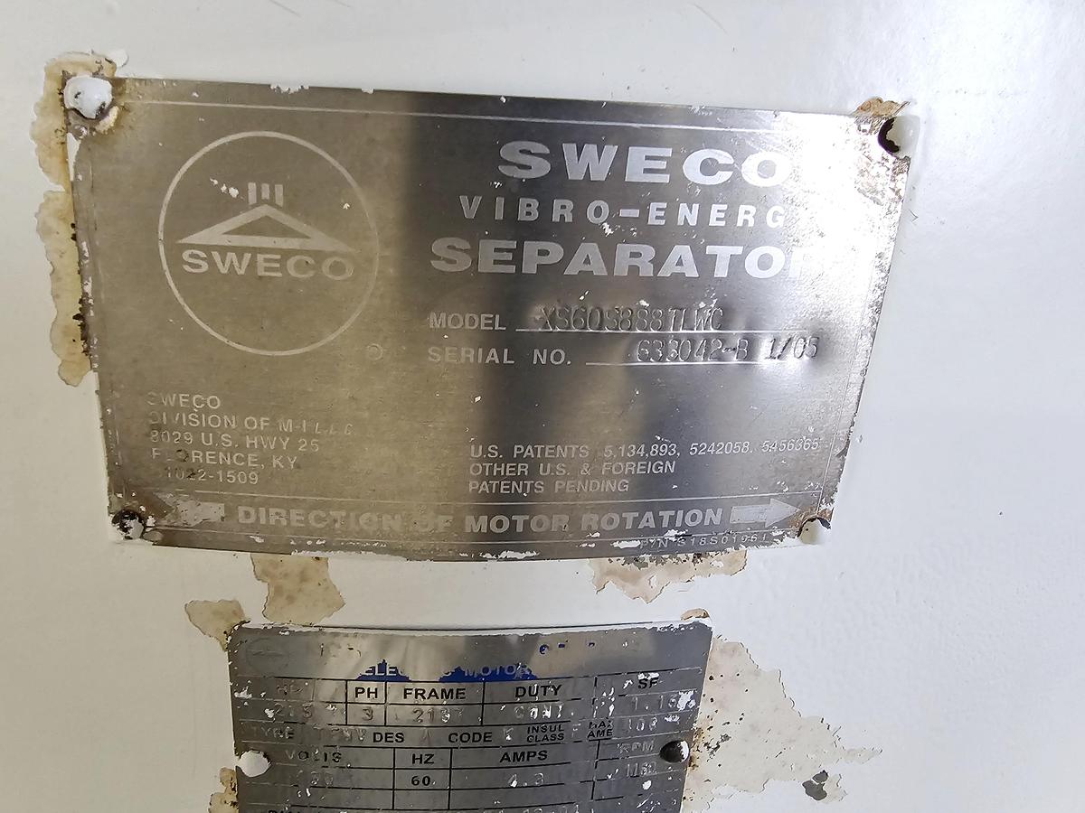 Used Used Sweco Vibrating Screen, 60''