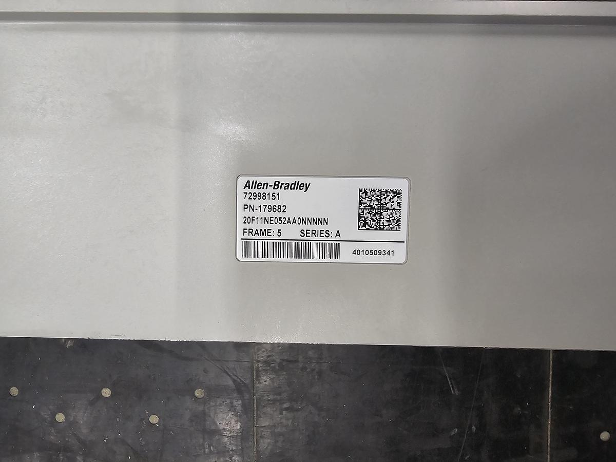 Used Used Allen-Bradley Variable Frequency Drive, Model 20F11NE052 AA0NNNNN, 50 HP, 600V