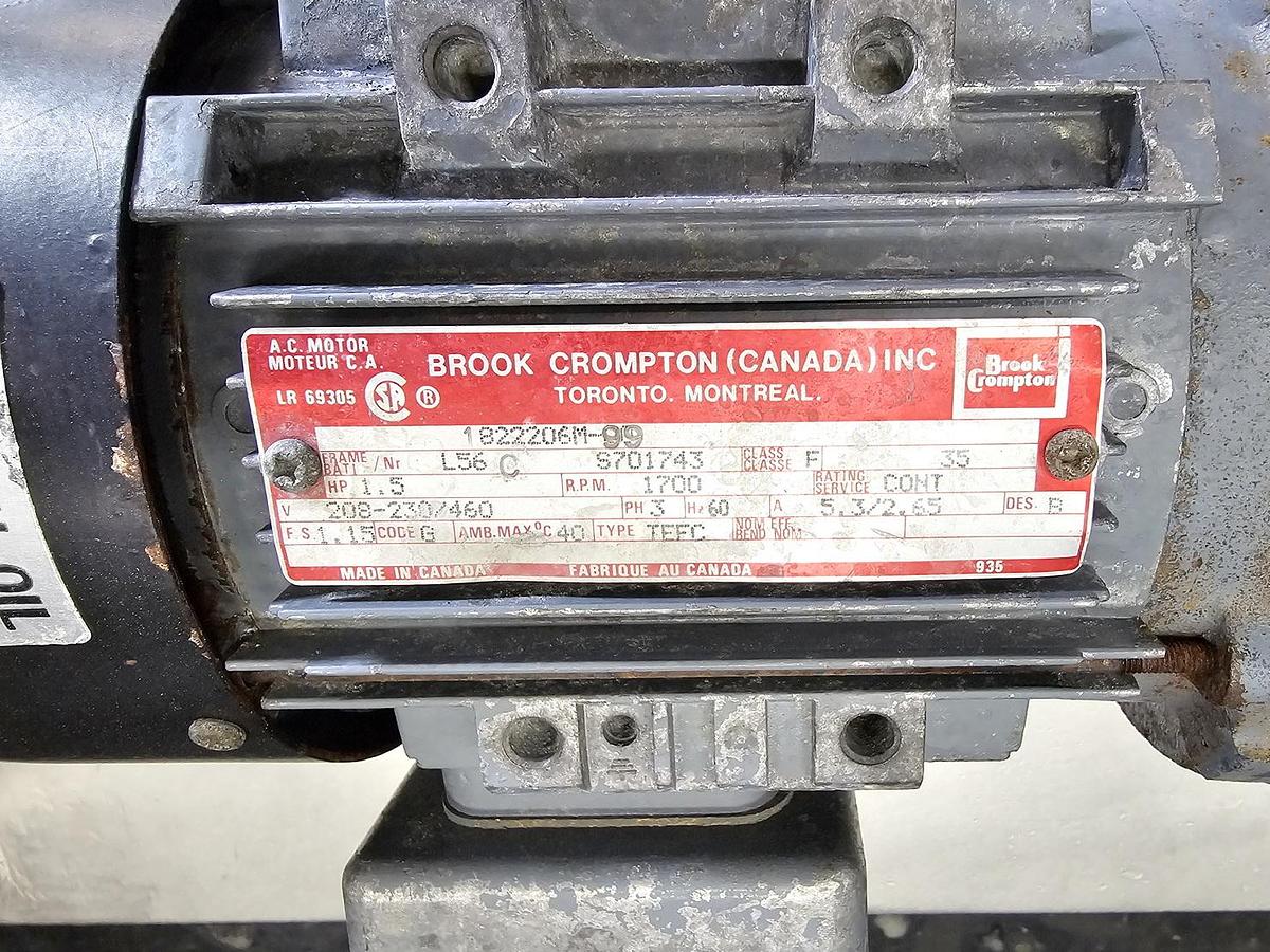 Used Used Waukesha Rotary Lobe Pump, Model 32, 1.5 HP