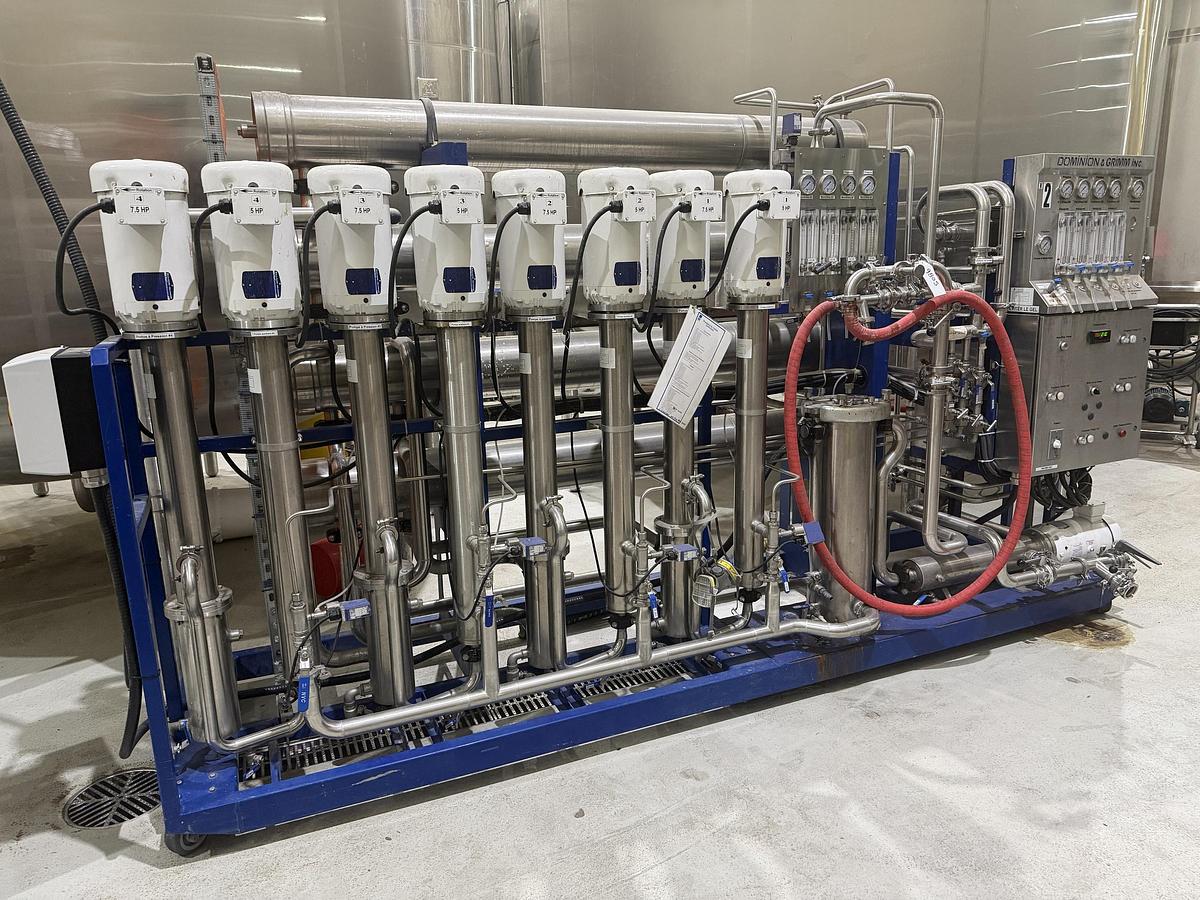Used Used 2021 Dominion & Grimm Reverse Osmosis Concentrator – 4 Membrane Housings – 575V
