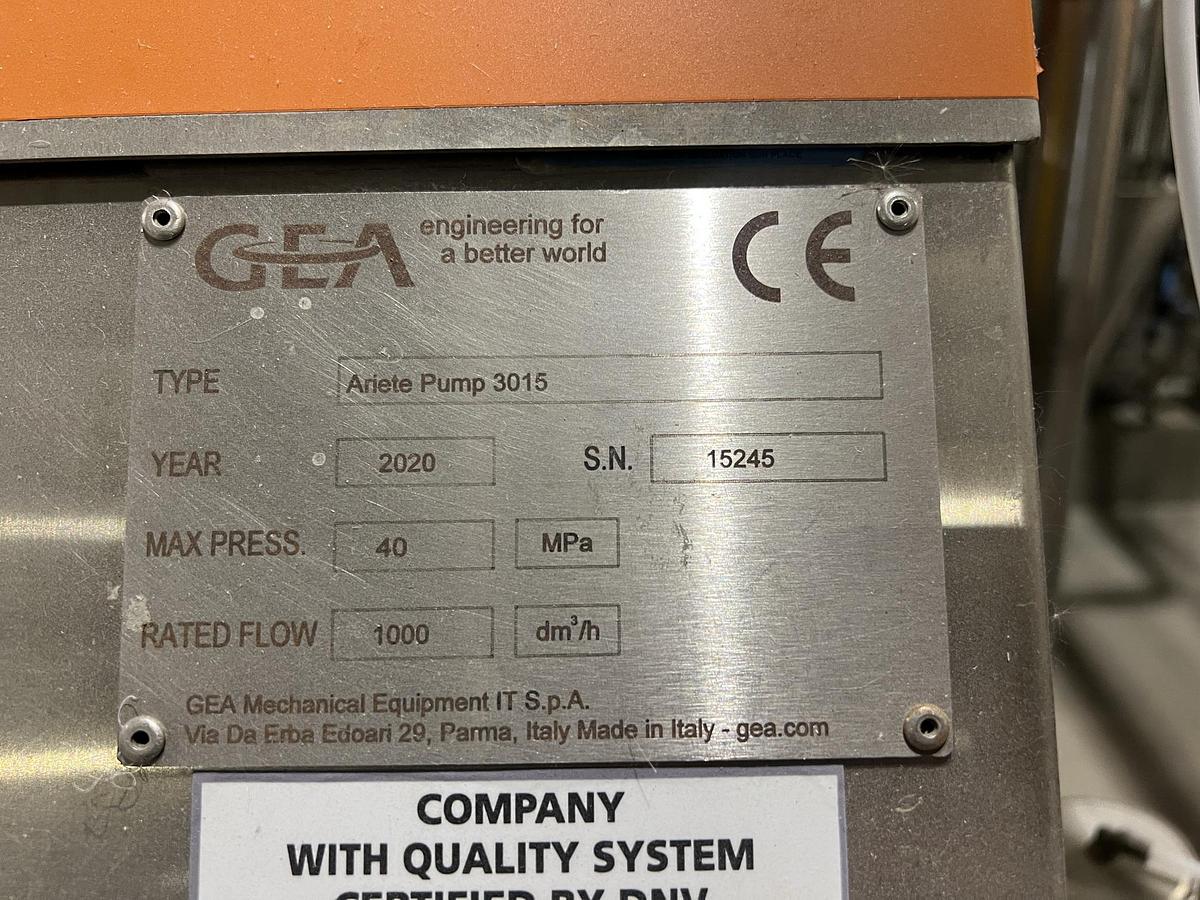 Used Used GEA Ariete 3015 Homogenizer 