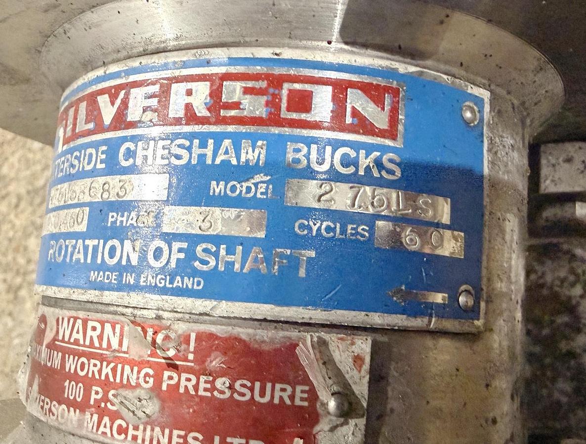 Used Used Silverson In-Line Homogenizer, 2 HP