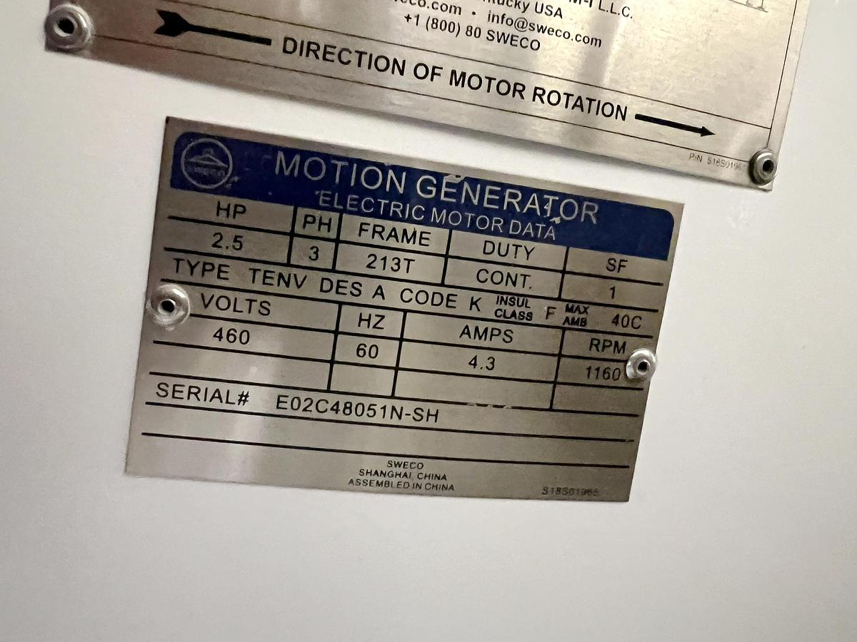 Used Used Sweco Vibrating Screen, 60''