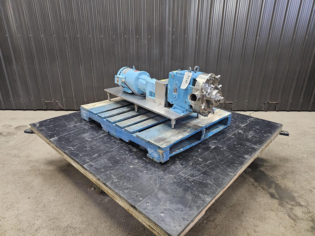 Used Used Waukesha Rotary Lobe Pump, Model 60, 3 HP
