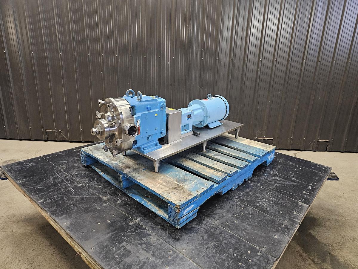 Used Used Waukesha Rotary Lobe Pump, Model 60, 3 HP