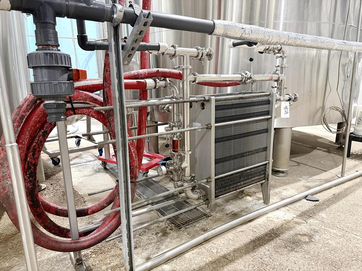Used Used Alfa Laval Plate Heat Exchanger, Stainless Steel, 254 Sq.ft.