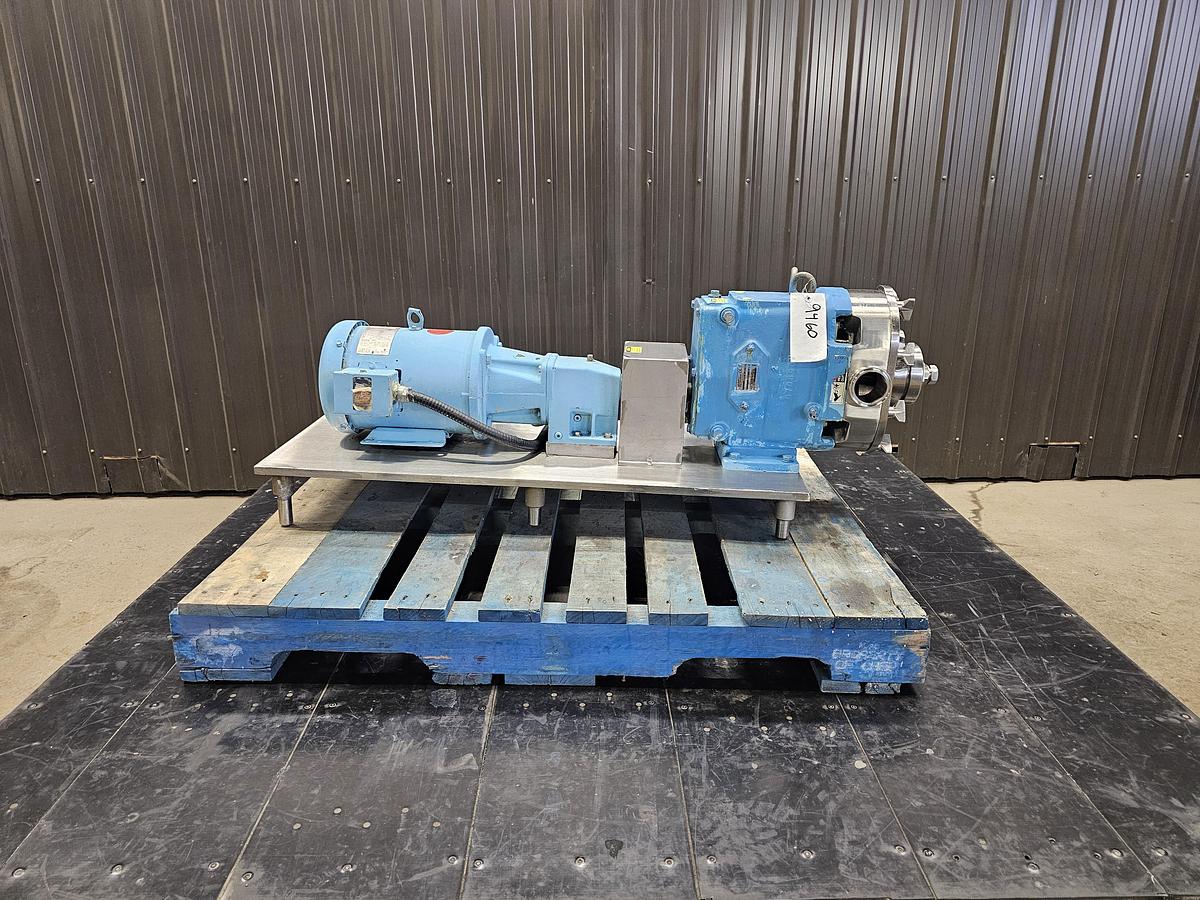 Used Used Waukesha Rotary Lobe Pump, Model 60, 3 HP