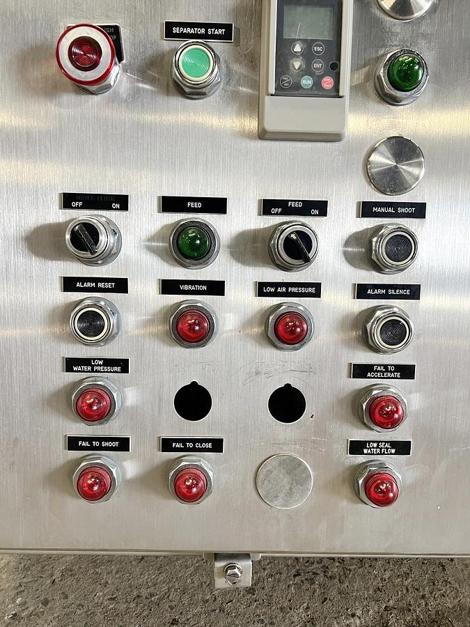 Used Used Alfa Laval Desludger Disc Centrifuge, Model BTPX 205SGD-34-CDP-60