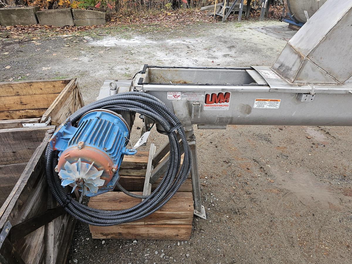 Used Used Law Marot Milpro screw conveyor, 10'' Wide x 360'' Long