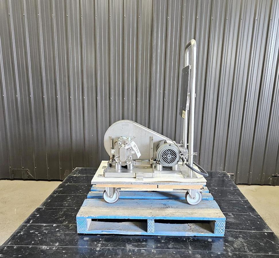 Used Used Waukesha Rotary Lobe Pump, Model 18, 1.5 HP