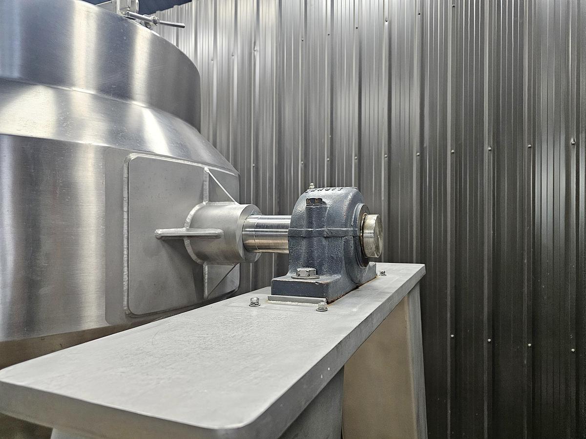 Used Used A&M Process Equipment Double Cone Blender, With Safety cage