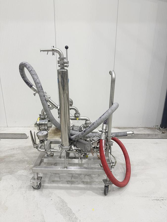 Used Used Wilden Saniflo Diaphragm Pump, 2" X 2'', with Cesco Magnet Trap & Filter