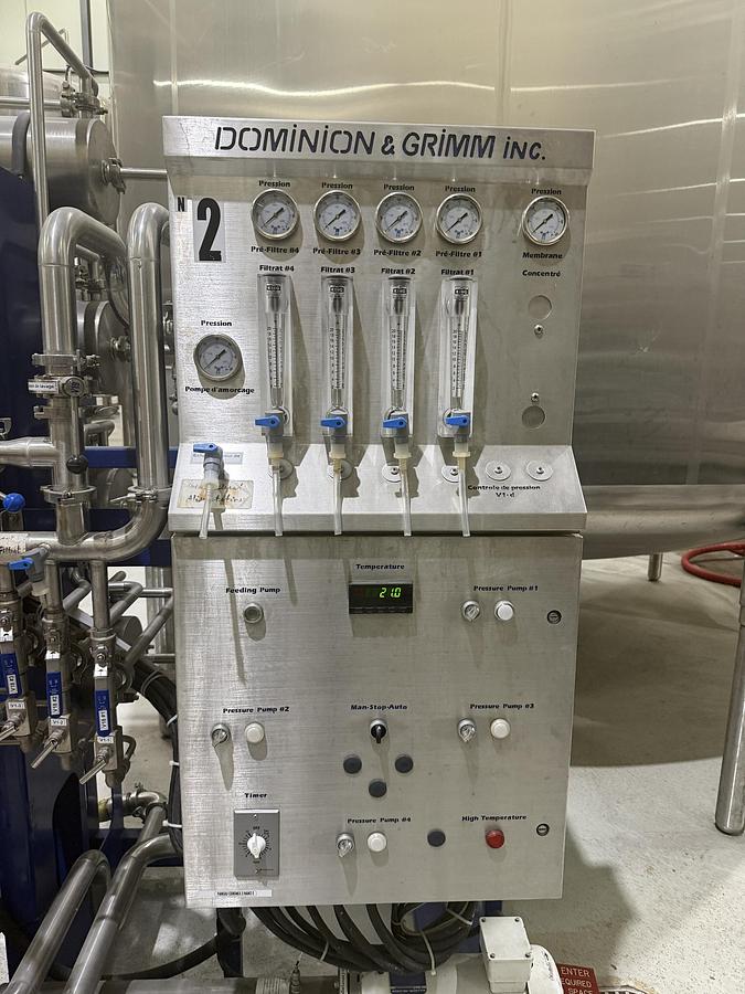 Used Used 2021 Dominion & Grimm Reverse Osmosis Concentrator – 4 Membrane Housings – 575V