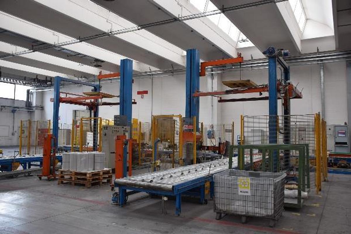 Used 1984 ECH WILL CUT SIZE SHEETER WITH WRAPPING, PACKING & PALLETIZING LINE