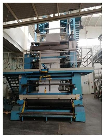 Used 2000 Ghioldi Coex 3 Blown Film Extrusion Line