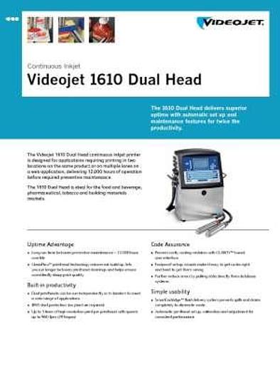 Usado Videojet 1610 DH Duel head Inkjet Coating units