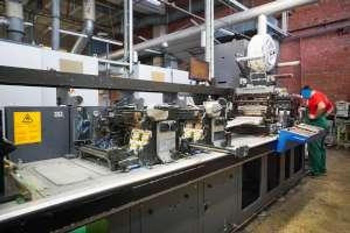Used 2004 Gallus EM 340 8 colour UV Flexo label press