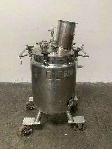 Used LEE 100 Liter Stainless Steel Jacketed Reactor w/ Agitator 30 PSI
