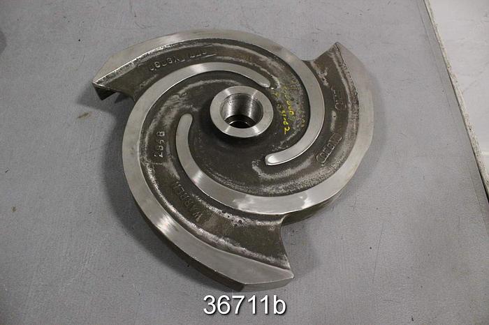 Used Warren 6/5PH18 Pump Impeller, 3-Vane, 16.5" Diameter, 657H0009 #36711
