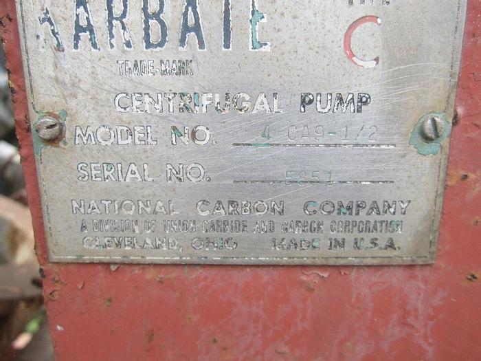 Used Pump, Centrif., 6 X 4, Karbate, #Z611038