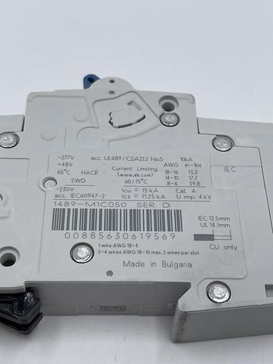 Used Allen-Bradley 1489-M1C050 Ser D