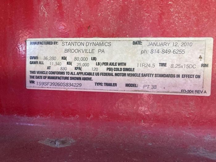 Used 2010 Stanton Dynamics 38 PT Trailer