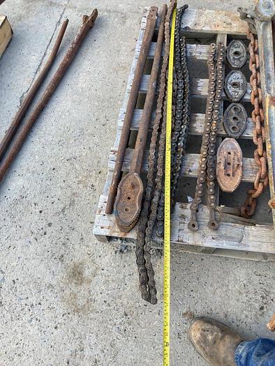 Used Chain Pipe Wrench Vise Tong Components Package