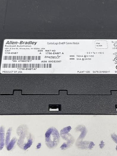 Used Allen-Bradley 1756-ENBT Ser A 