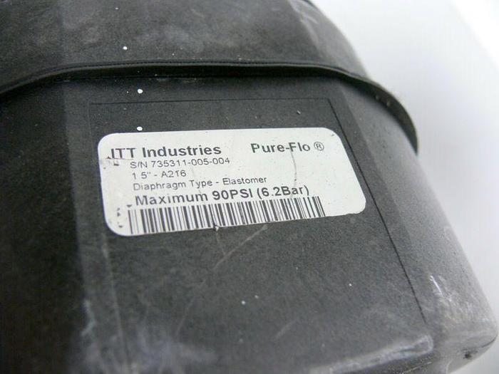 Used Lot of 3 ITT Pure-Flo 316L Diaphragm Valves w/ Advantage 90PSI Actuators