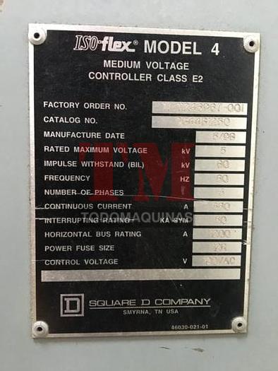 Used 1998 Square D ISO Flex Model 4 MEDIUM VOLTAGE CONTROLLER CLASS E2
