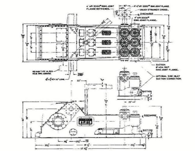 Used Triplex Mud Pump Model 8-P-80
