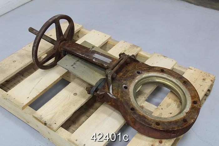 Used Dezurik 8" Hand Operated Knife Gate Valve #42401