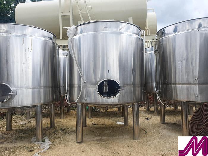 Used 2012 6,000 Litre Stainless Steel Jacketed Open Top Tank