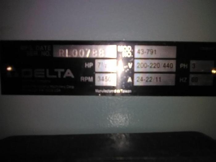 Used Delta 43-791 Spindle Shaper