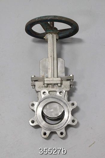 Used Velan L12-0320C-13BL 4" Hand Operated Knife Gate Valve #35527